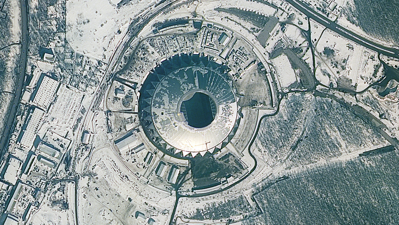 Illustration for article titled Todos los estadios del Mundial de Rusia vistos desde el espacio